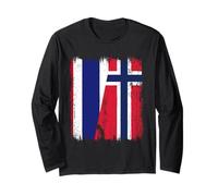 Tailandia Noruega Media bandera tailandesa ascendencia noruega Manga Larga