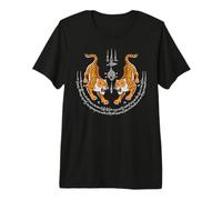 Tailandia Sak Yant Tatuaje Tailandés Tigre Muay Thai Camiseta Premium