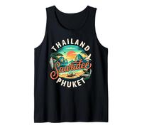 Tailandia Sawadee Phuket Tropical Viajes Isla Estilo Atardecer Camiseta sin Mangas