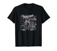 Tailandia Tuk Tuk Taxi Tierra De Sonrisas Bangkok Viaje Camiseta gráfica económica