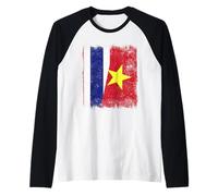 Tailandia Vietnam Media Bandera Tailandesa Vietnamita Historia Camiseta Manga Raglan