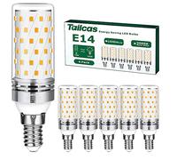 Tailcas Bombilla LED E14 12W Luz Cálida 3000K - Equivalente a Lámpara Halógena 100W, 1000lm Pequeño Tornillo Edison - No Regulable, para Sala de Estar, Dormitorio, Pasillo - 6 Unidades