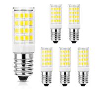 Tailcas Bombilla LED E14 4W, E14 LED Luz Frio 6000K Equivalente 40W, Sin Parpadeo, AC 220-240V, para Frigorifico, Candelabro, No Regulable, pack de 6