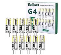 Tailcas G4 LED Bulbo 1.5W AC/DC 12V, Capsule LED Equivalente a 20W Bombillas Halógenas, Blanco Frio 6000K 180LM No Regulable, Ángulo de haz de 360°, Paquete de 10