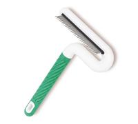TailGurus Peine para mascotas para perros y gatos, peine de aseo con dientes de acero largos y cortos. Elimina nudos y enredos de forma segura para un pelaje brillante. Herramienta de desenredado
