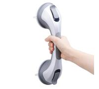 TAILI Agarraderas Baño para Mayores 31 CM, MAX 110 KG Asidero Baño Ventosa, Agarrador Ducha Personas Mayores, Seguridad para Ancianos, Discapacitados, Súper Fuerte Succión Asa Ducha - Plata