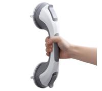 TAILI Agarraderas Baño para Mayores 31 CM, MAX 110 KG Asidero Baño Ventosa, Agarrador Ducha Personas Mayores, Seguridad para Ancianos, Discapacitados, Súper Fuerte Succión Asa Ducha - Gris
