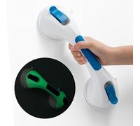TAILI Agarraderas Baño para Mayores Fluorescente, 31 CM Asidero Baño Ventosa MAX 110 KG, Succión Agarrador Ducha Personas Mayores, Seguridad para Ancianos, Discapacitados, Súper Fuerte - Azul
