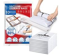 TAILI Bolsas Vacio Ropa 10 Piezas 60 × 40 CM Bolsas Compresion Viaje Enrollables Para Viajes, Guardar Ropa, Almacenamiento y Mudanza, Reutilizables que ahorran un 80% de espacio, No Requiere Bomba
