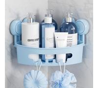 TAILI Estante de ducha con ventosa sin agujeros, organizador de ducha, ventosas, soporte de gel de ducha, extraíble, capacidad de carga de 10 kg, resistente al agua