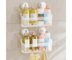 TAILI Estanteria Ducha Estante Ducha Ventosa sin Taladro Extraíble Estante de la Ducha Cesta de Almacenamiento para el Champú y Artículos de Tocador, Cocina Baño Dormitorio Organizador