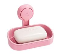 TAILI Jabonera Baño, Soporte de Succión para Jabón de 3 KG para Baño, Bañera, Montado en Pared, Impermeable, Sin Taladro, Jabonera Ducha Desmontable, Vaso de Succión para Esponja de Lavabo, Rosa
