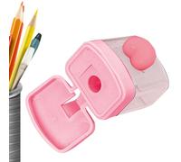 Taille-crayon Portatif Avec Couvercle Double Trou | Pratique Et Léger Pour Crayons De Maquillage, École, Art, Dessin, Salle De Classe, Maison, Bureau, Jardin D'
