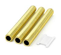 TAILONZ 3Pzs Tubo Latón Macho Roscado M10 x 110mm para Agua/Aire/Gas