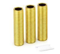 TAILONZ 3Pzs Tubo Latón Macho Roscado M10 x 80mm para Agua/Aire/Gas