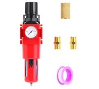 TAILONZ PNEUMATIC 0-150PSI - Regulador de presión de filtro de aire NPT de 5 micras de 1 pulgada, combo Piggyback, cuenco de polietileno AW5000-10M (drenaje manual)