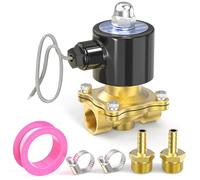 TAILONZ PNEUMATIC 1/2 Inch BSP 12V Válvula de solenoide eléctrica de latón 2W160-15 Normalmente cerrada Agua, Aire, Diesel