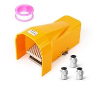 TAILONZ PNEUMATIC 1/4 «BSP Kit de válvula neumática de pedal de 5 vías y 2 posiciones con rosca de goma antideslizante y control de presión 4F210-08G con racores neumáticos de 6mm con escudo protector