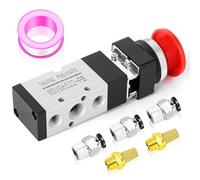 TAILONZ PNEUMATIC 1/4 "BSP Válvula mecánica de control neumático de 5 vías y 2 posiciones con rearme automático tipo botón pulsador