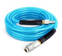 TAILONZ PNEUMATIC 1/4" x 7.5M Manguera de Aire de Poliuretano, Presión Máxima de Trabajo 1.5 MPA, Compuesta de Latón y Manguera de PU Azul, Fácil de Instalar