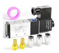 TAILONZ PNEUMATIC 1/8 Inch BSP Elettrovalvola 110V a bobina singola pilotata elettrica a 2 posizioni e 5 vie Tipo di connessione 4V110-06