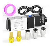 TAILONZ PNEUMATIC 1/8 Inch BSP Elettrovalvola 12V Tipo di connessione elettrica a 2 posizioni e 5 vie con pilota a bobina singola 4V110-06