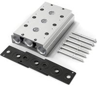TAILONZ PNEUMATIC 100M Colector de 3 posiciones 4V110-06 Base de la válvula solenoide del colector Base de la válvula solenoide con accesorios