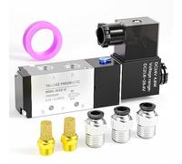 TAILONZ PNEUMATIC 3/8 Inch BSP Elettrovalvola 24V a bobina singola pilotata elettrica a 2 posizioni e 5 vie Tipo di connessione 4V310-10