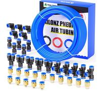TAILONZ PNEUMATIC Azul 4mm o 5/32 pulgadas OD 2.5mm ID Poliuretano PU Manguera de Aire Juego 32 Metros 100ft
