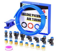 TAILONZ PNEUMATIC Azul 8mm o 5/16 OD 5mm ID Poliuretano PU Manguera de Aire Tubo Kit 10 Metros 32.8ft