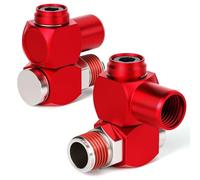 TAILONZ PNEUMATIC Blue 1/4 Inch Air Tool Swivel Fitting 360 Degree Swivel Air Hose Connector Industrial Swivel Portable Air Tool Adapter（Pack of 2）