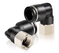 TAILONZ PNEUMATIC Codo Hembra 12mm Tubo OD x 1/4 Pulgada BSP Rosca Conectar PLF12-02(Pack de 2)