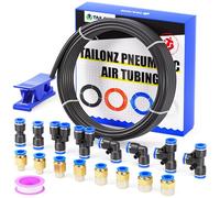 TAILONZ PNEUMATIC Negro 8mm o 5/16 OD 5mm ID Poliuretano PU Manguera de Aire Tubo Kit 10 Metros 32.8ft