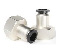 TAILONZ PNEUMATIC Racor hembra recto de 10 mm de diámetro exterior x 1/2 pulgada de rosca BSP PCF10-04(Pack de 2)