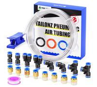 TAILONZ PNEUMATIC Transparente 8mm o 5/16 OD 5mm ID Poliuretano PU Manguera de Aire Tubo Kit 10 Metros 32.8ft