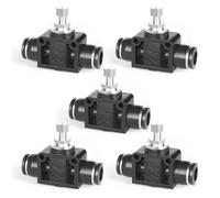 TAILONZ PNEUMATIC Válvula reguladora de caudal de aire de 4 mm de diámetro exterior con racor, regulador de velocidad en línea Unión recta SCF-4 (paquete de 5)