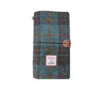 TAILORMAP Cuaderno de Viaje Harris Tweed con Tapa Blanda - 22 x 12,7 cm (8.7x5), Recargable con Inserciones en Blanco, Tamaño Estándar para Viajeros