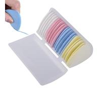 Tailors Chalk - Herramienta de marcado borrable de tela, tiza en forma de triángulo, suministros de sastrería blanca oloreada y herramientas de costura con protectora, suministros de acolchado