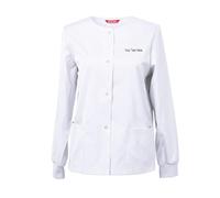 TAILOR'S Personalizado Personalizable Bordado Chaqueta de Calentamiento Frontal para Mujer Sanitarios, Ropa de Trabajo para Mujer Warm Up Chaqueta Laboral Médico Enfermera Limpieza Sanidad Hostelería