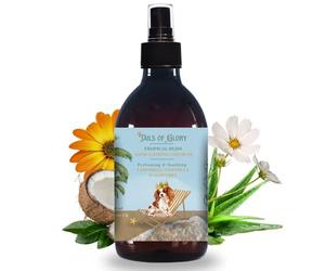 Tails of Glory Colonia para Perros - Tropical Bliss 100% Natural Perfume Perro Calmante Vegano con Manzanilla, Caléndula y Aloe Vera - Spray Desodorante Perro - Fabricado en Reino Unido -300ml