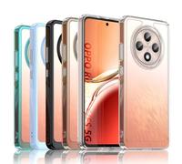TailTech Funda acrílica transparente compatible con OPPO Reno12 FS/F 5G, funda transparente con diseño de doble material, protección de bordes elevados y 6 opciones de color