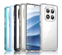 TailTech Funda para Redmi Note 14 Pro 5G y Poco X7 - Parte trasera de acrílico transparente con marco de TPU de color, resistente a los golpes y arañazos - Transparente