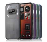 TailTech Funda para teléfono Nothing Phone 3a, mate translúcido, parachoques de silicona flexible, funda suave y agradable al tacto para Nothing Phone 3a, color negro
