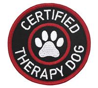 TailWag Planet Parche táctico bordado de moral para perros de terapia certificada, chaleco o arneses, insignia de cierre de velcro