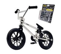TAILWHIP Finger BMX, Mini bicicleta de juguete con rodamientos de bolas de metal auténticos (6X), bicicleta de aleación de metal para trucos geniales, ideal para skatepark y compatible con monopatines