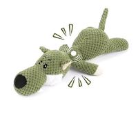 TAILY TAILS Juguete para perros con sonido, juguete de peluche para masticar y cuerda para perros, juguete chirriante y arrugado, juguete interactivo para masticar, duradero, no tóxico, perros