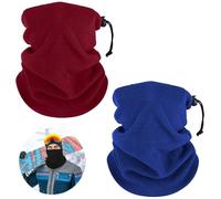 TaimeiMao 2Pcs Bufanda Invierno para Hombre y Mujer, Braga Cuello Calentador Tubular, Cubierta Facial Pasamontañas para Aire Libre, Esquí, Moto, Bicicleta