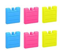 TaimeiMao 6 x Paquete frío extraplano, Hielos para Nevera Portatil, Placas Hielo Nevera Portatil de 200 g, Azul, para Neveras Portatiles y Mantenimiento o Aplicación de FRI (Color)