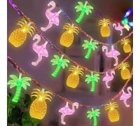TaimeiMao Cadena de Luces Hawaiana, 20Led 3 Metros Guirnalda Luces Tropicales, Cadena de Luces Hawaiana Fairy Lights Verano, para Interior y Exterior Fiesta Hawaiana,Fiesta