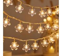 TaimeiMao Guirnalda de Luces de Cerezo, Guirnalda Luces Interior, Cadena de Luces de Flores, Guirnalda Luces Decorativas para Interior, Navidad, Habitación, Bodas, Partido, 3 m, 20 Pilas LED con USB